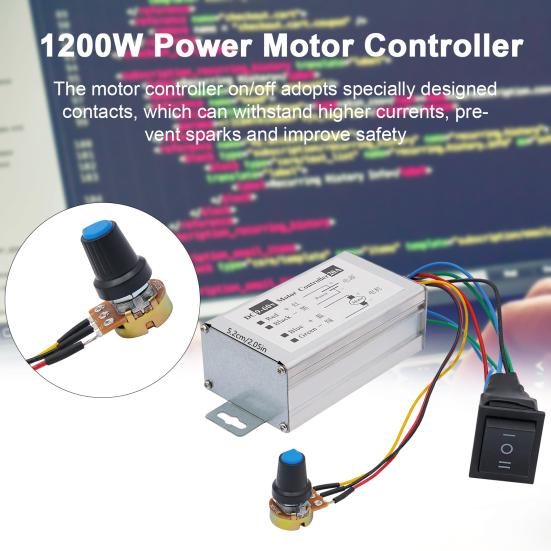 Плата управления PWM 1200W Контроллер скорости двигателя Универсальный электродвигатель