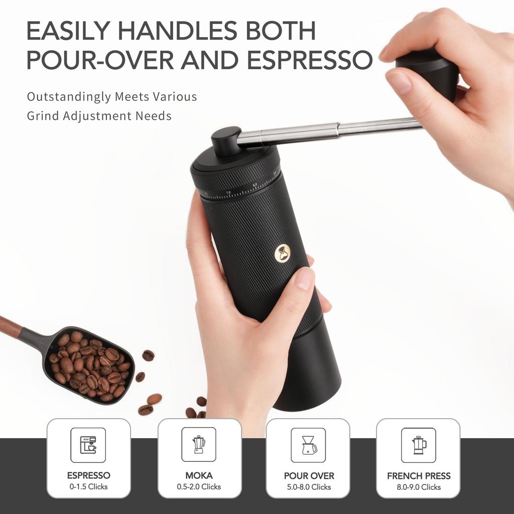 Ручная кофемолка TIMEMORE Chestnut S3 Кофемолка Time More Ручная кофемолка Емкость бункера 30 г Полностью металлический внешний циферблат Оснащена ступкой S2C 890