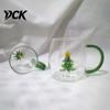 Decorative Glass Cup Handmade Animal Plant Shape Transparent Water Colorful Base Tumbler Cute Coffee Milk Drink with Handle