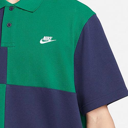 Nike Мужская свободная дышащая футболка-поло с коротким рукавом и контрастными цветами