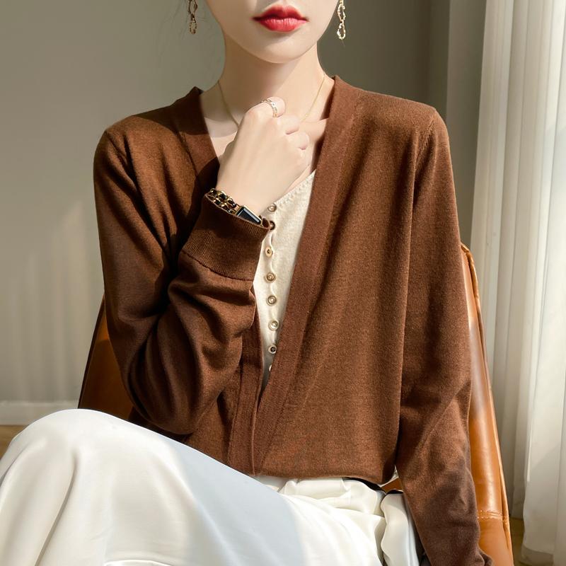 Женский свитер из камвольной шерсти из тутового шелка, кашемир Цинхэ, 50% шерсть, 50% тутовый шелк, зимний вязаный пуловер, осенний свитер, кашемировый свитер