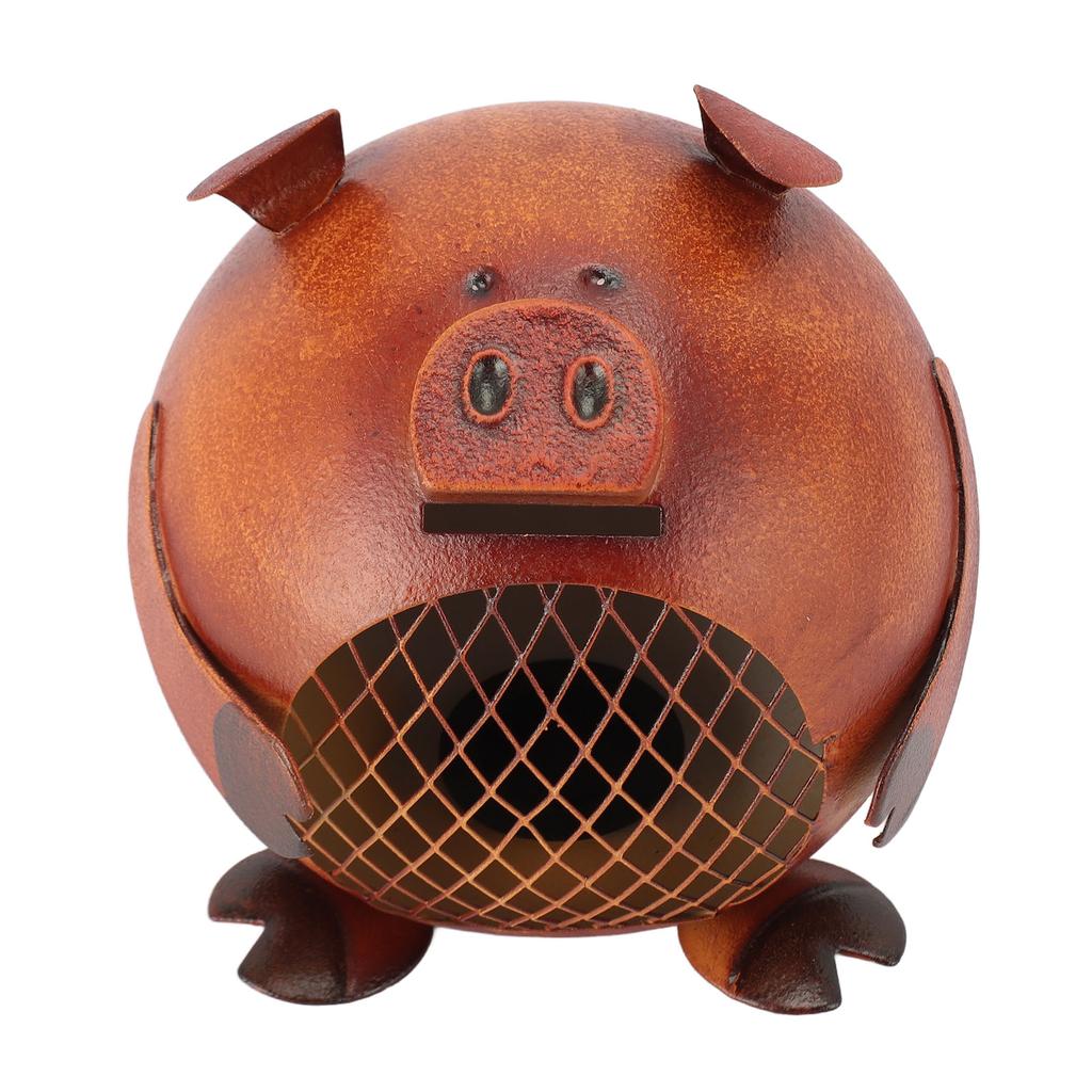 Animal Money Bank Cute Decorative Pig Shape Vintage Metal Coin Bank for Bedroom Living Room