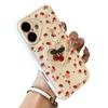 ins floral three-dimensional cherry for Apple 17/16Promax candy air cushion mobile phone case IP15plus women's 14