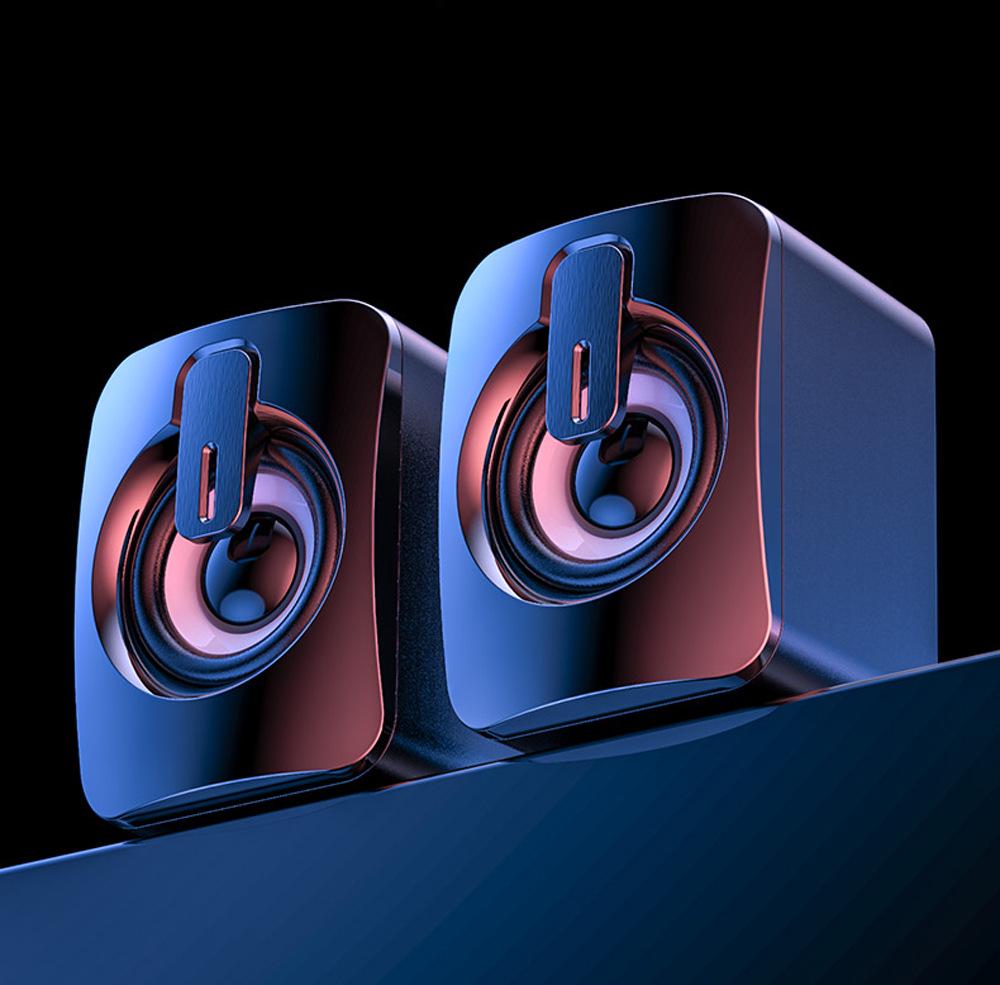 Compact Desktop Wired Subwoofer Speaker for Laptop and Home Use