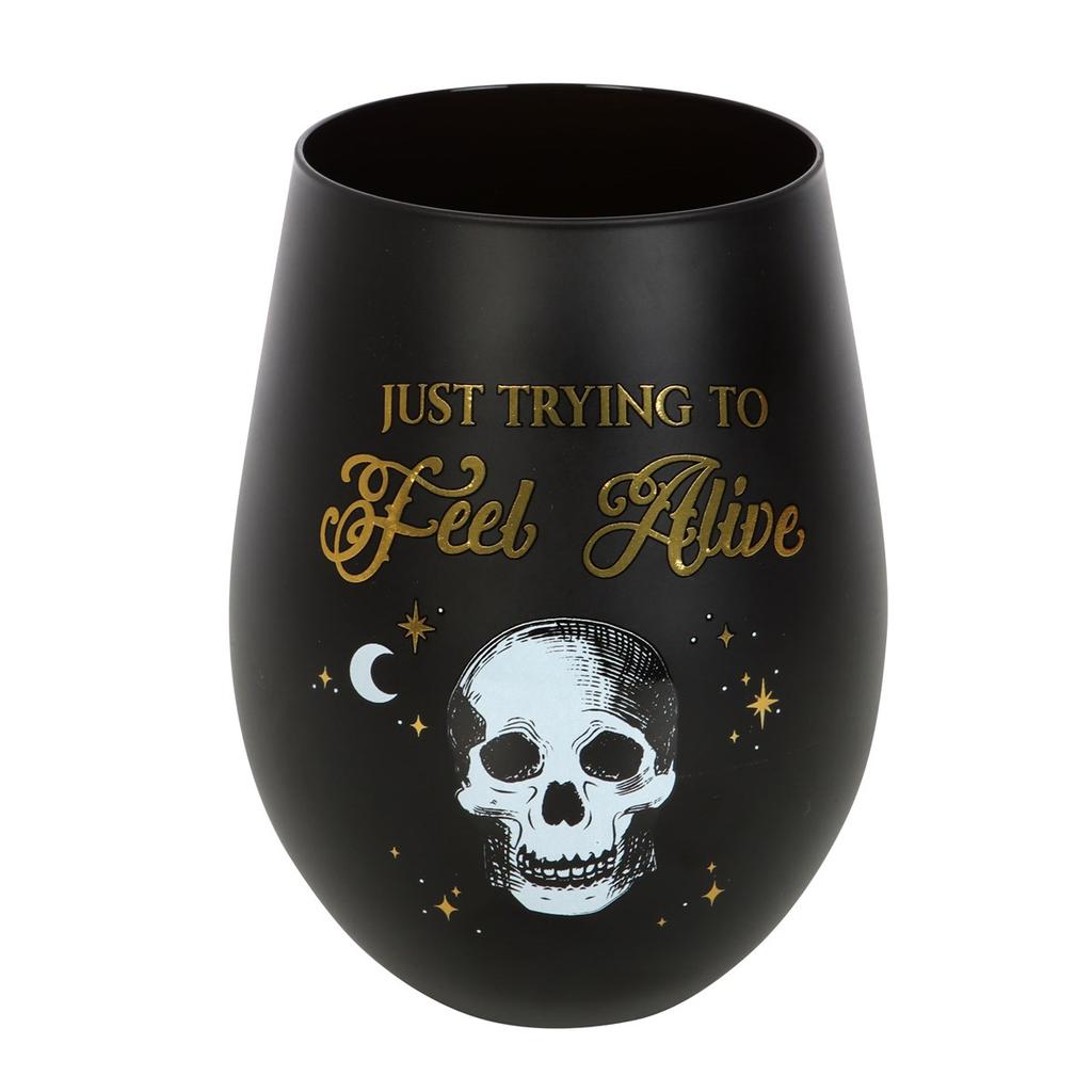 Something Different Just Trying To Feel Alive Stemless Wine Glass