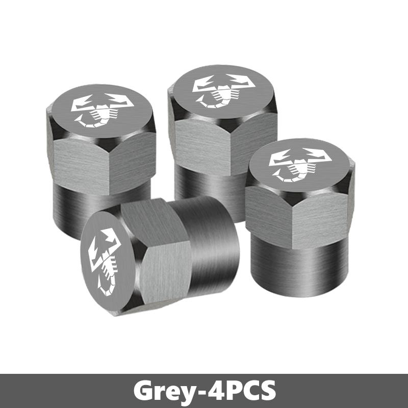 For Abarth Car Wheel Valve Stem Caps Aluminum Alloy Tire Valve Protection Covers 500 FR FIAT Linea Panda DobloAlbea Astra Bravo