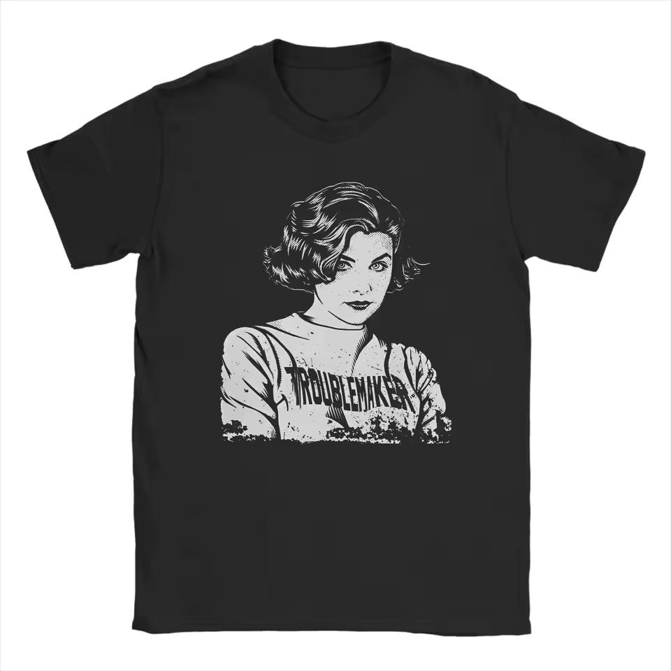 Summer 2026 New "Twin Peaks" Audrey Horn T-shirt High Quality Casual and Comfortable Men's Crew Neck Print T-shirt
