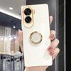 Honor90 90lite 70lite Luxury Plating Ring Holder Stand Phone Case For Huawei Honor 70 90 Lite 5g 50 Pro Soft Silicone Back Cover
