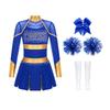 Детский модный костюм для чирлидинга и косплея, комплект (Платье + Аксессуар для волос + Цветок для руки + Носки)
