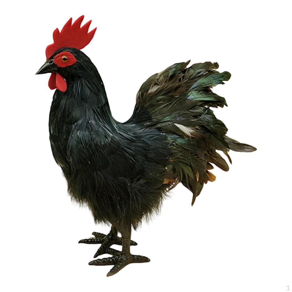 Модель петуха, имитация, садовая статуя курицы, реалистичный фотореквизит, украшение, уличное украшение для