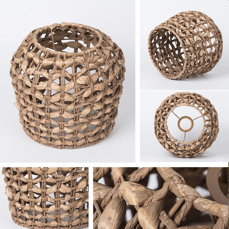 1 шт. Американский деревенский абажур ручной работы креативные подвесные светильники плетеный из травы абажур для фонаря сельский