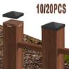 10/20 шт. Пластиковые заглушки для столбов забора, черные заглушки для столбов террасы, эффективная защита, заглушки для квадратных столбов, крышки для перил для 4-дюймовых заборов