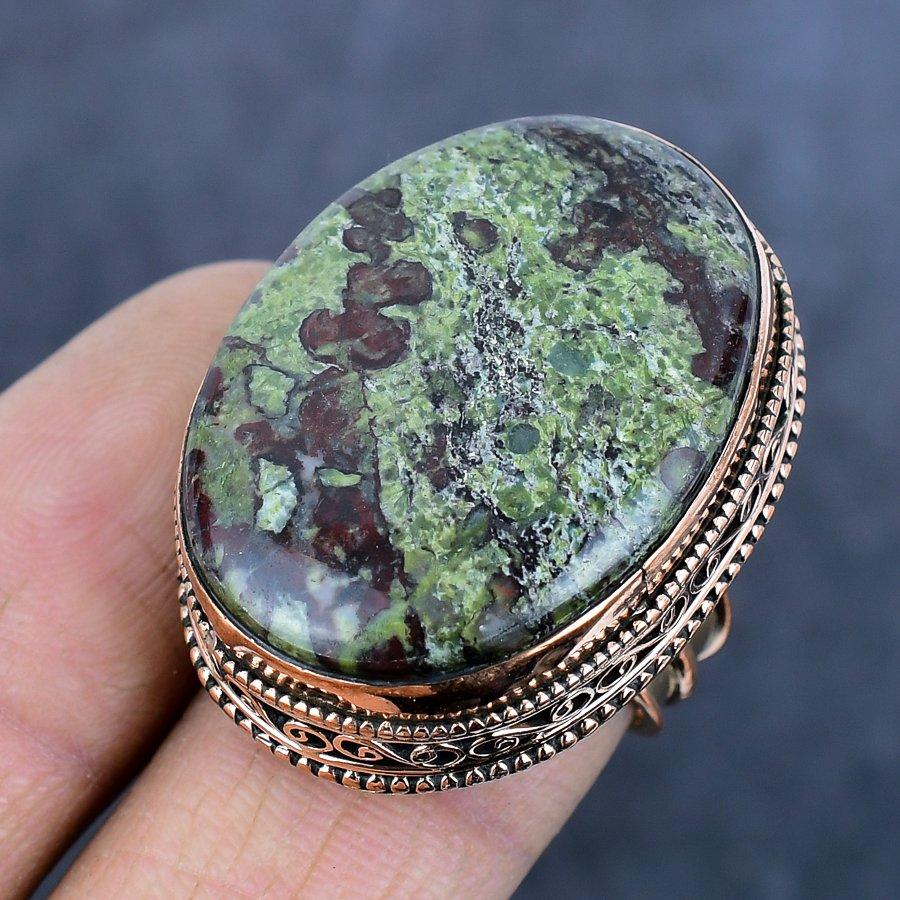 Natural Dragon Blood Gemstone 925 Sterling Silver Jewelry Ring Size 7.5 U1Z09