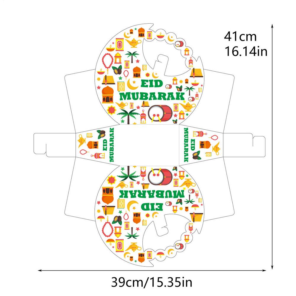 Ид Мубарак Подарочные коробки в форме полумесяца Коробки для упаковки конфет и печенья Мусульманская исламская вечеринка Украшение Рамадан Карим Подарочные принадлежности