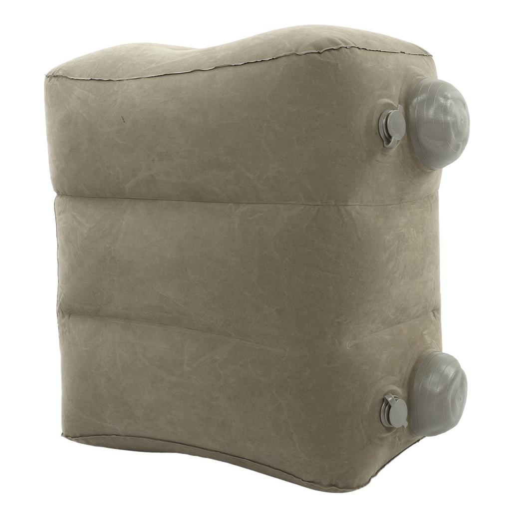 Inflatable Foot Rest Promote Blood Circulation Relieve Fatigue PVC Flocking Inflatable Footrest Cushion for Travel Dark