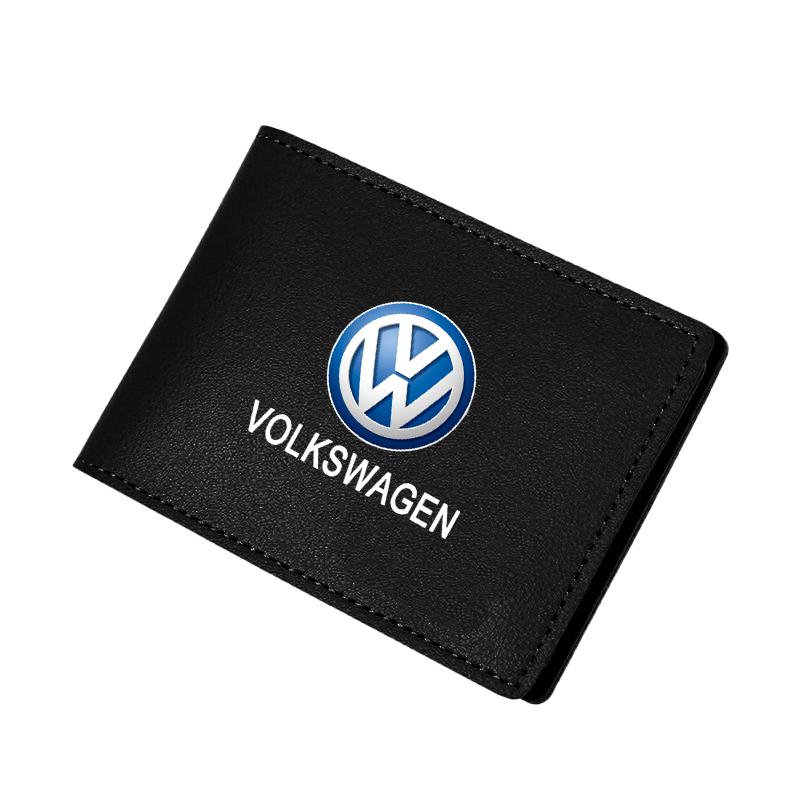 Car Suede Driver License Holder ID Card Bag For Volkswagen VW Rline R GLI Golf Amarok Phaeton T-Cross Tiguan BA5