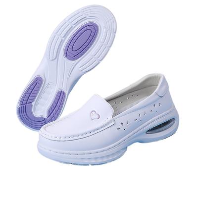 Модная женская рабочая обувь Удобная для работы Белые клинья Мягкая подошва Нескользящая Заботливая Удобная Медсестра Мать Повседневная обувь на платформе