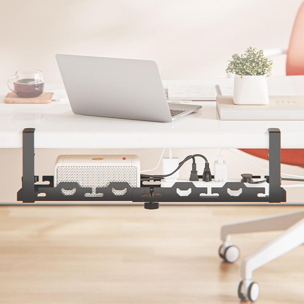 Подстольный органайзер для кабелей, регулируемый, из углеродистой стали, многофункциональный, для дома, школы, офиса