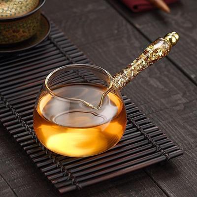 Стеклянная чашка для чая, сервировочный горшок с боковой ручкой, прозрачный, удобный подарок для влюбленных, чайник Gong Fu