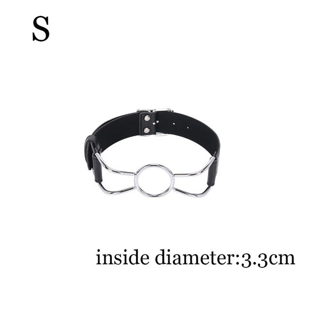 S M L Size Leather Open Mouth Gag With O Ring BDSM Toy For Adults Bondage Fetish Restraints Erotic Slave Women Gay Sex