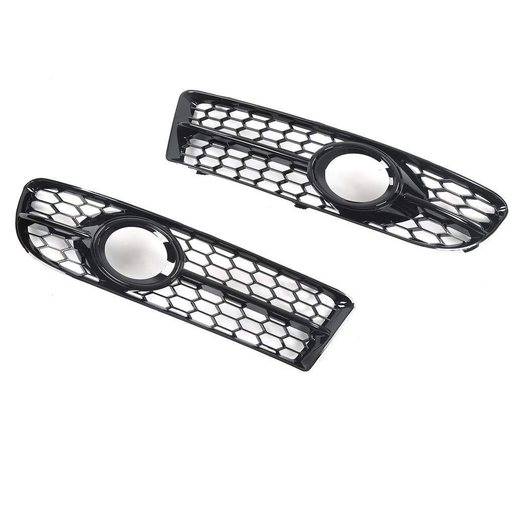 1 пара решеток для противотуманных фар 8E0807681F глянцевая черная сменная крышка для противотуманных фар для A4 B7