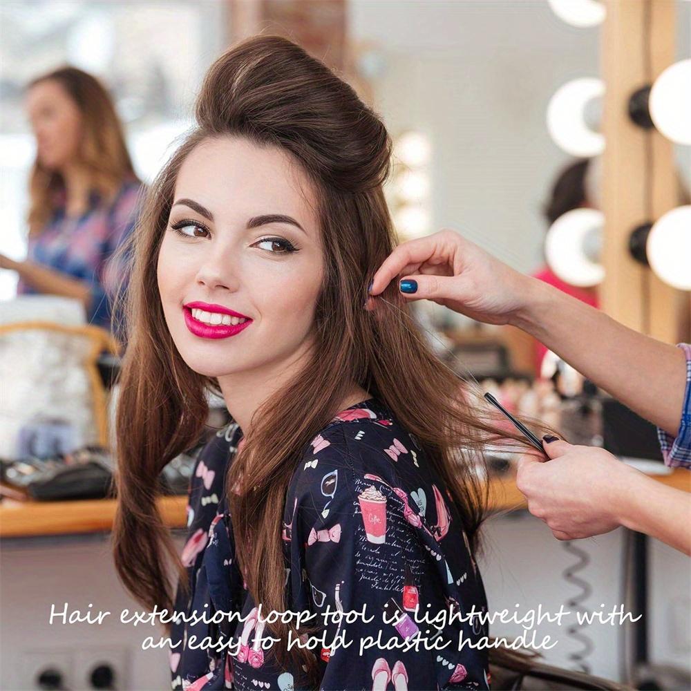 10 шт./уп. Новый стиль Петля для наращивания волос Иглопродеватель Крючок для протягивания Инструмент и Инструмент для бусин Черный Петлепродеватель для волос
