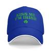 Kiss Me I'm Irish Funny St Patricks Day Baseball Cap Unisex Men Print Hip Hop Hats Summer Fashion Outdoor Sport Baseball Caps