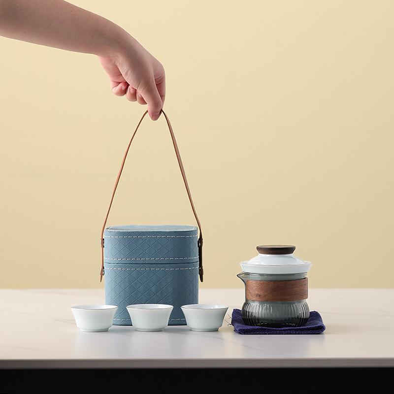 Creative portable travel tea set, high-end business bank, enterprise car enterprise 1S store gifts can be done