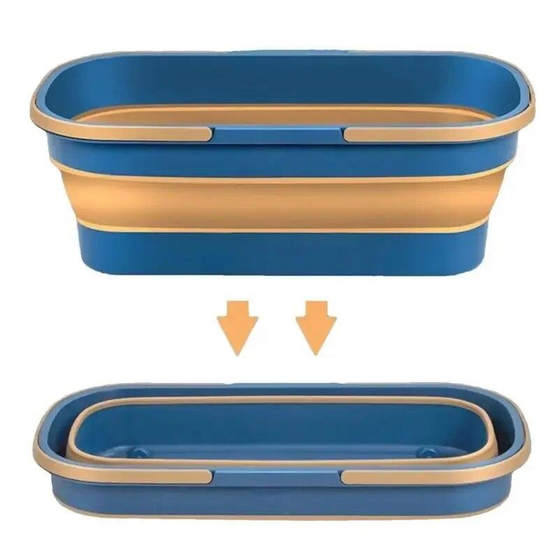 Складное ведро, портативное складное ведро, умывальник для автомобиля, силиконовое ведро для мытья, складное ведро для кемпинга и дома, швабра для чистки