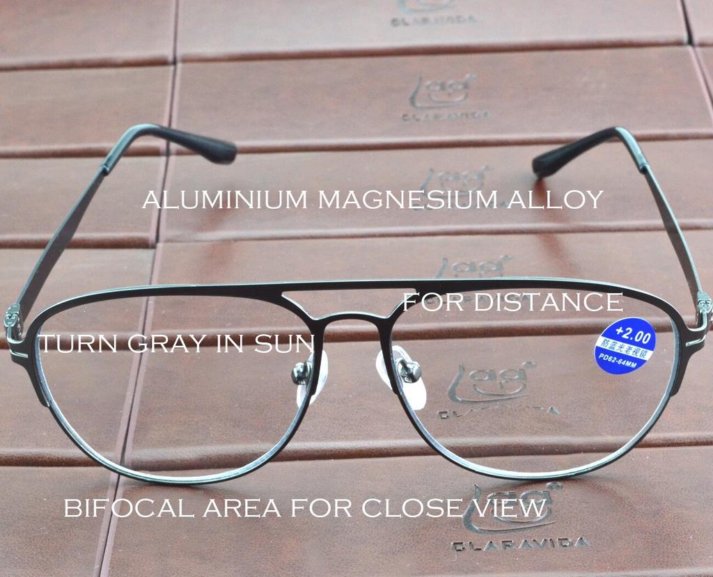 Clara Vida Специальная функция Фотохромные солнцезащитные линзы с черными линзами, бифокальные очки для чтения, солнцезащитные очки от +1 до +4