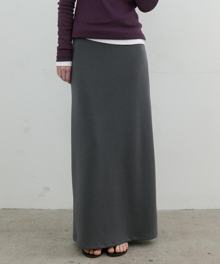 Poser Relaxed Jersey Maxi Skirt (Deep Grey)