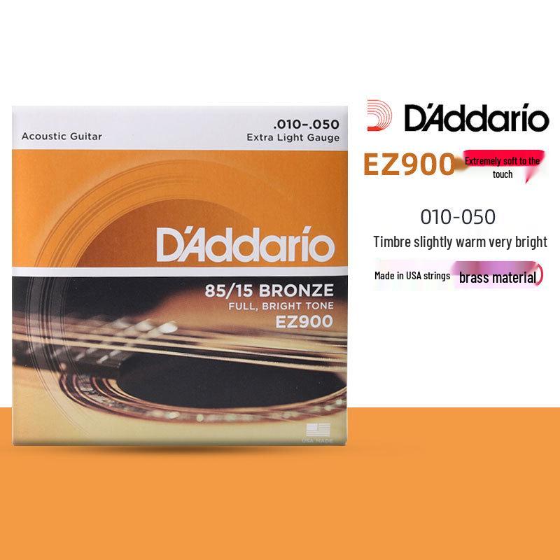 D'Addario EJ16 EZ920 Струны для фолк-гитары с покрытием из фосфорной бронзы, набор из 6 штук.