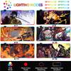 RGB Backlit Anime D_Demon S_Slayer Mouse Pad Cute Anime Grils Lager Gamer Cabinet Overwatched Mouse Mat Non-Slip Keyboard Mat