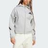 Adidas ЗНЕ. FW24 Узор логотипа с капюшоном и застежкой-молнией Женская куртка серая JD9593