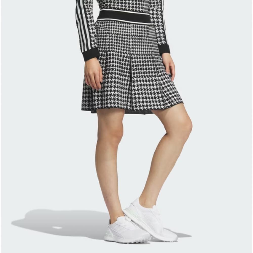 Adidas Golf 24fw Women S SeaSonal Skirt Prime Knit Pleated Skirt Im7260 Black