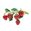 Fashion Enamel Strawberry Brooch - Cute Fresh Fruit Pin for Coats & Accessories