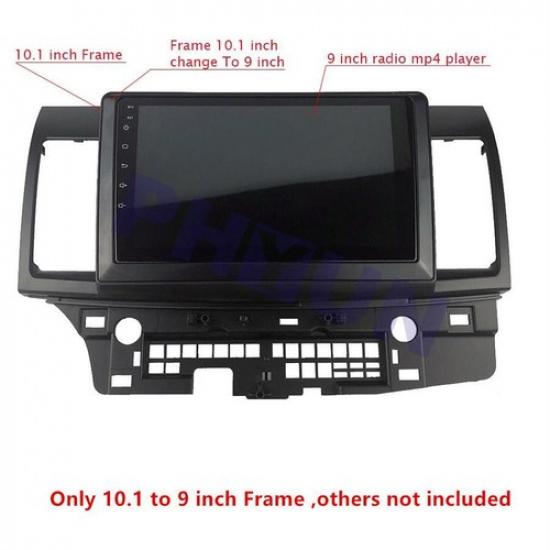 Переходная рамка для приборной панели Double Din 10,1" на 9" для установки автомагнитолы DVD | Черный