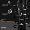 Мощный светодиодный фонарик с USB-зарядкой, зум-фонарь с индикатором заряда, сильный свет 100 Вт, кемпинговый аварийный фонарь