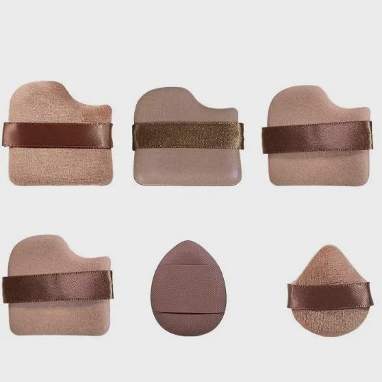 Слоеное шоколадное печенье двойного назначения в стиле Го Сяоню: Очень мягкий, флокированный кожаный инструмент для нанесения основы под макияж, подходит для сухого и влажного нанесения, не впитывает влагу.