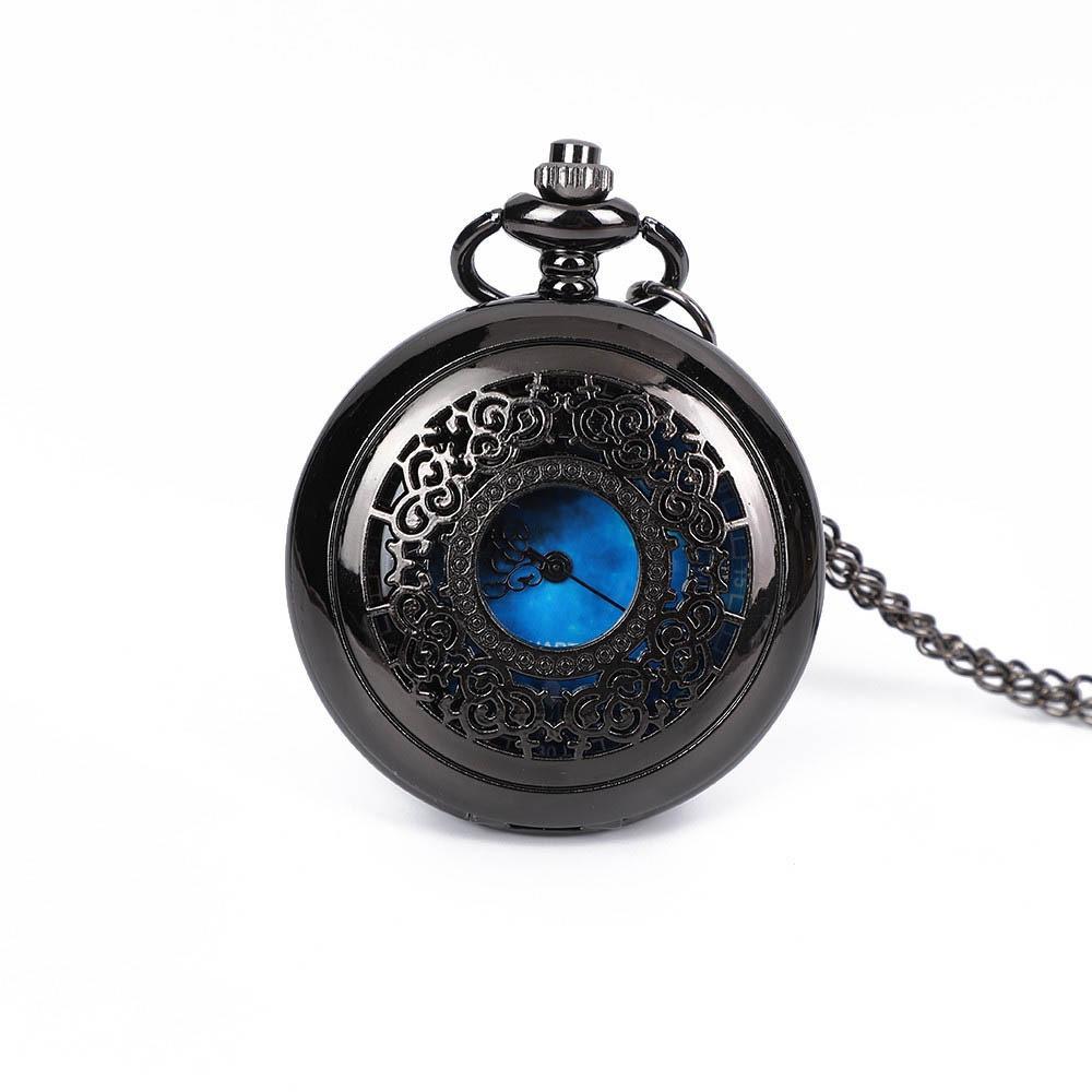 Hollow Steampunk Pocket Watch Quartz Roman Numerals Flip Pocket Watch Decorative Timepiece With Chain Pendant Watch Gift Watch