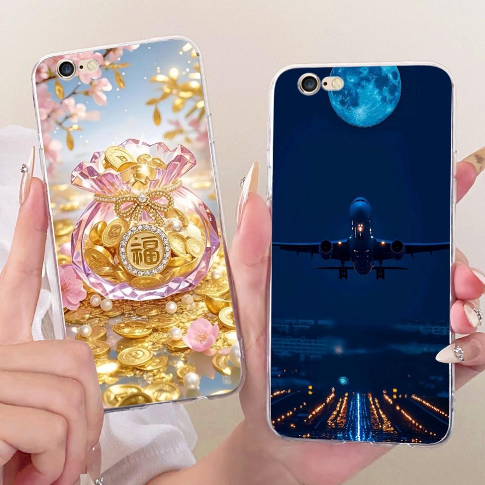 Transparent Casing For iPhone 6s Phone Case For iPhone 6 Cover Luxury Fashion Butterfly Funny Cute Painted