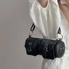 Новая модная квадратная сумка, женские сумки через плечо, черная, усовершенствованная текстура, ремешок, дизайн, женская, для отдыха, трендовые сумки через плечо, подмышечные сумки