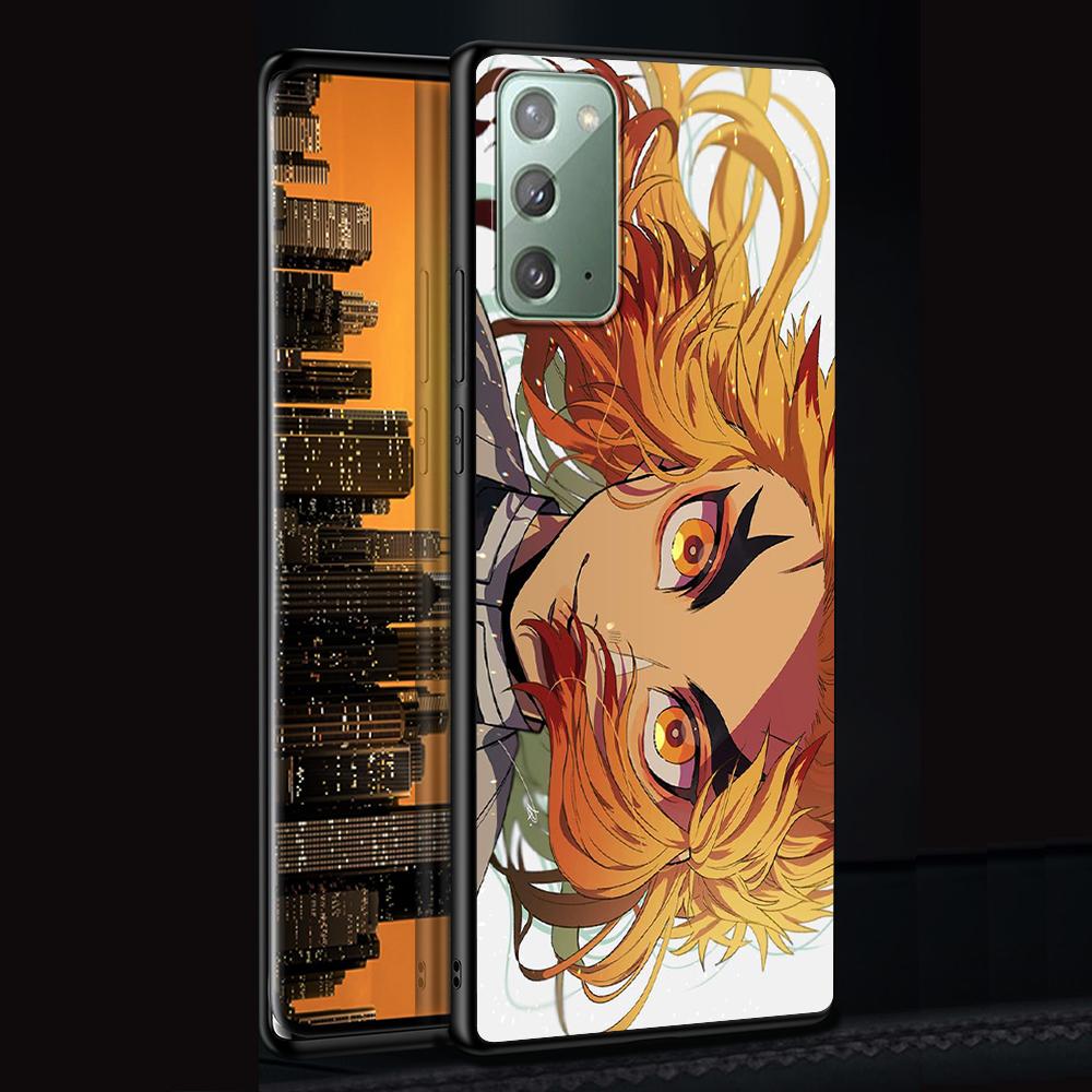 Чехол Anime Demon Slayer для Samsung Galaxy Note 20 Ultra 10 Lite 9 8 A53 A52 A12 S22 S21 FE S20 Plus TPU черный чехол для телефона