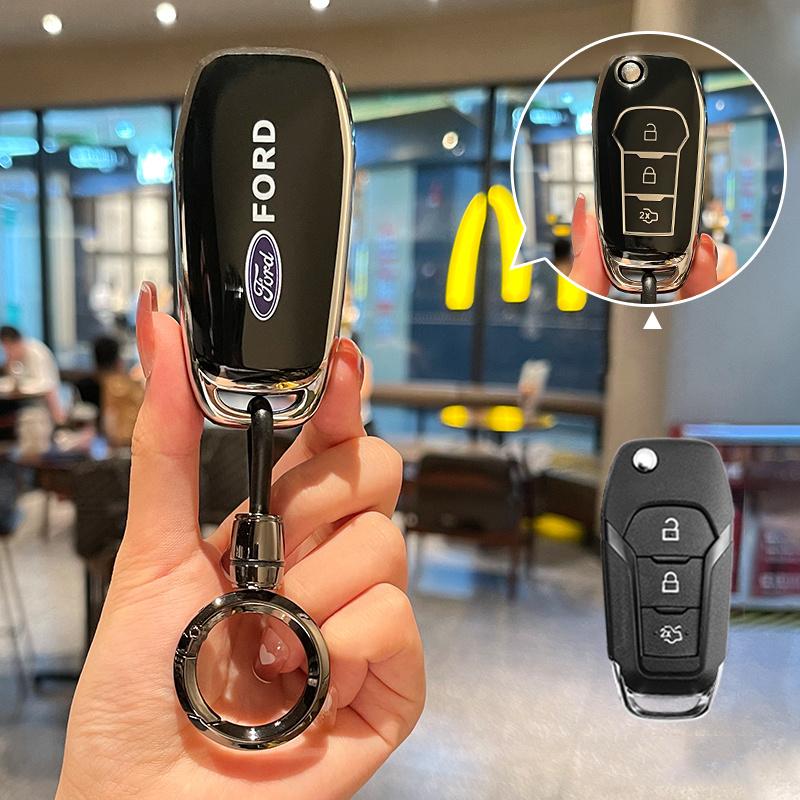 Fashion TPU Car Key Case Cover Protector Shell for Ford Figo Mondeo 5 Ecosport Fiesta Mk8 Everest Ranger Fusion Kuga Escort F150 OW8