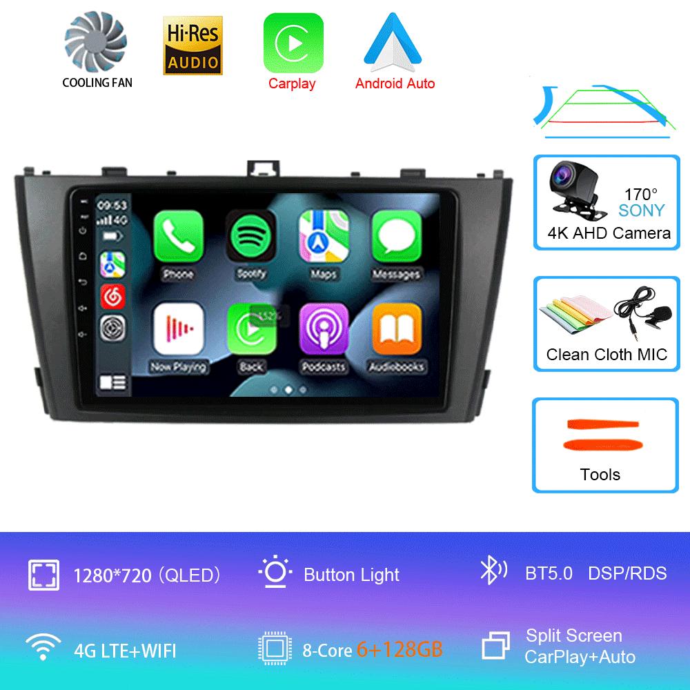 Android 14 Carplay Автомагнитола для Toyota Avensis T27 2009 2010 2011 2012-2015 GPS-навигация Мультимедийный проигрыватель DSP Stereo 4G