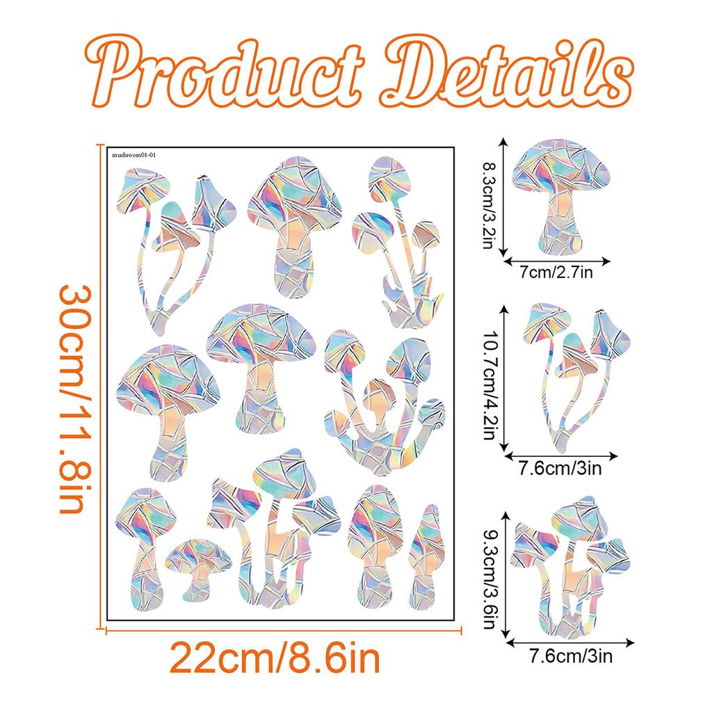 Christmas Rainbow Prism Static Cling Glass Stickers PVC Halloween Window Stickers Sun Catcher Decorative Films