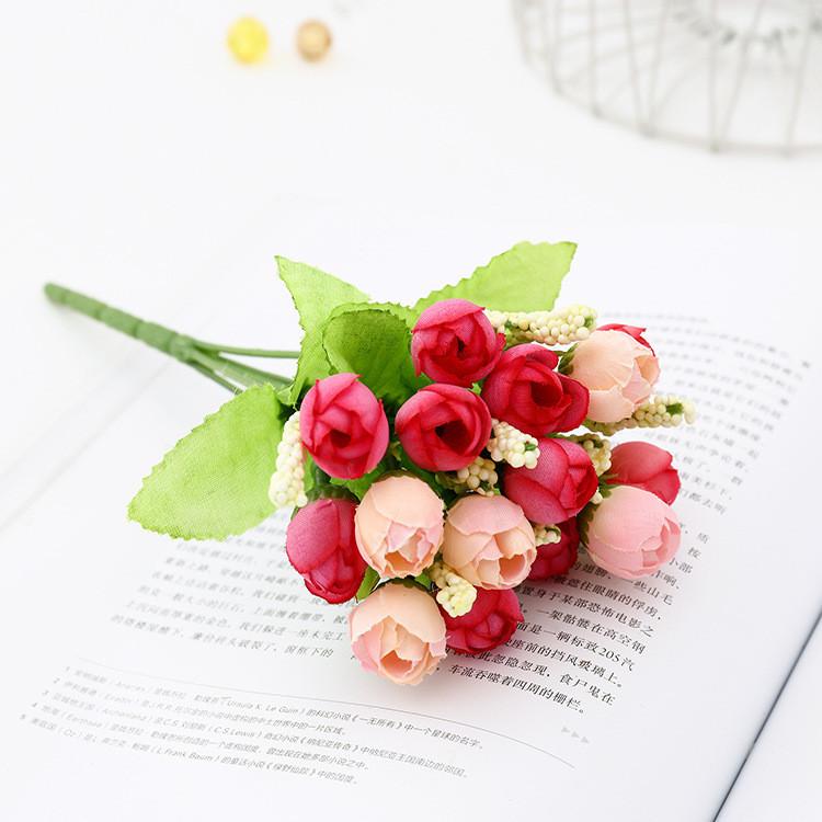 Simulation Thumb Rose Flower Bedroom Living Room Decoration With Flowers