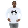 Disney Mens Mickey Minnie Kiss Silhouette Sweatshirt