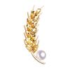Atmospheric Gold Wheat Ear Brooch Men'S Suit Business Casual Pin Femininity Simple Accessories