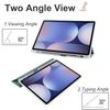 Чехол для Samsung Galaxy Tab S10+ с держателем для стилуса, тройная подставка, кожа PU+TPU, чехол для планшета, автопробуждение/сон